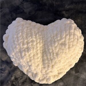 Custom made Cozy Heart-Shaped White Accent Pillow - excellent Valentine gift